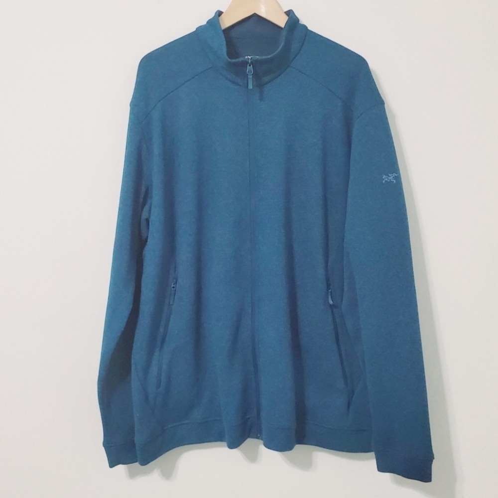 Arc'teryx Full Zip Knit Fleece Jacket Dark Teal Mens XXL - Picture 4 of 9